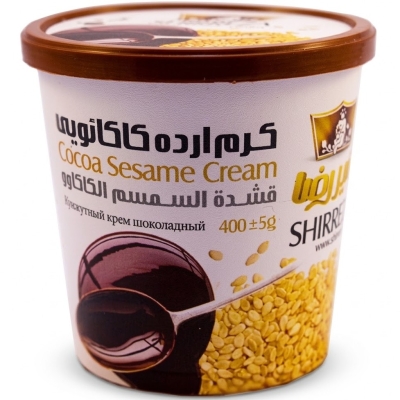 کرم ارده شکلاتی شیررضا 400 گرم