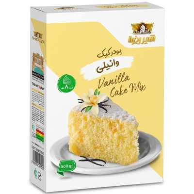 پودر کیک وانیلی شیررضا 500 گرم